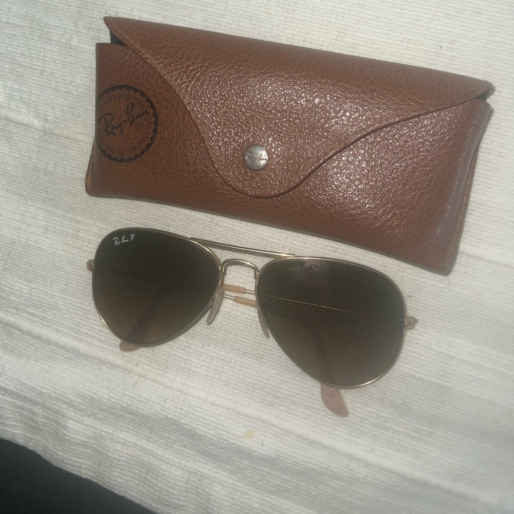 Matte Gold Aviators - Picture 3 of 4